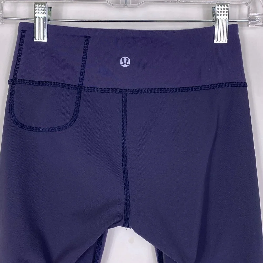 RARE Lululemon Mesh Leg Crop Purple 2
